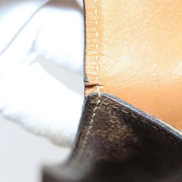 CELINE Macadam Canvas Hand Bag PVC Leather Brown Gold - Picture 8 of 16